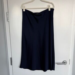 J Crew navy Gwyneth navy slip skirt (L)